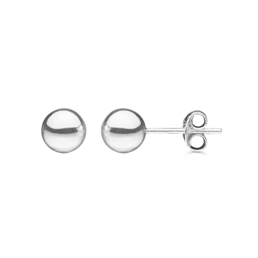 Sølv ørestikker kugle.   Mål: 7 mm.