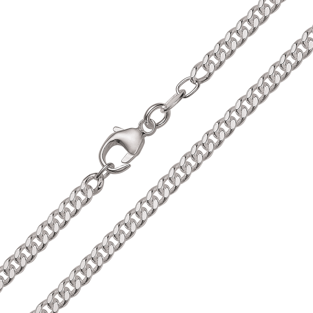 Sølv Panzerkæde flad 925s. 1.00 45cm.