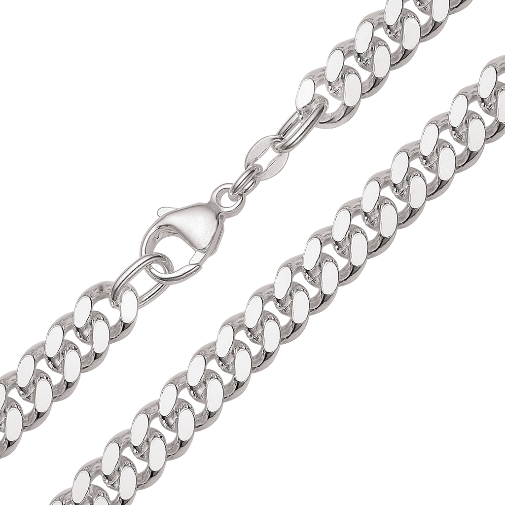 Sølv Panzerkæde flad 925s. 1.80 50cm.