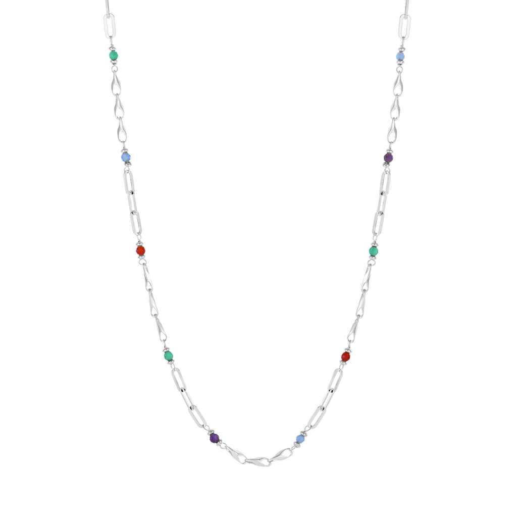 Sølv collier rhodineret