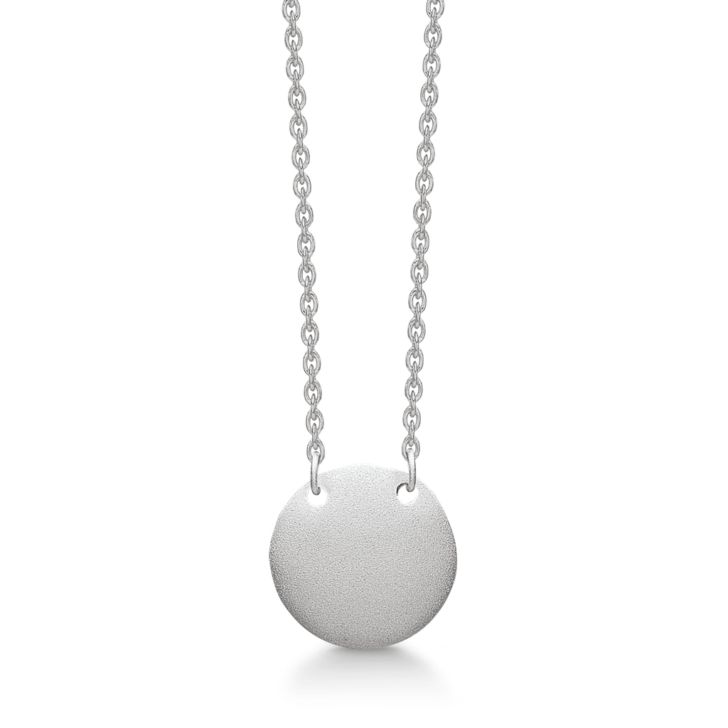 Sølv collier rhodineret