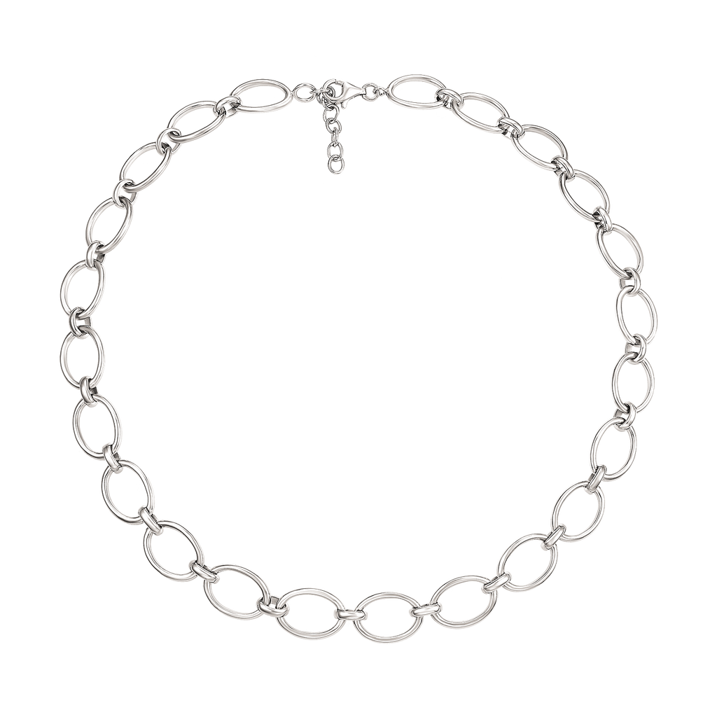 Sølv collier rhodineret