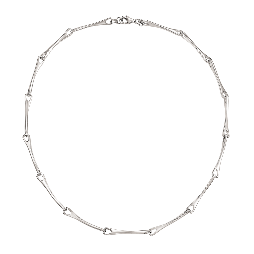Sølv collier rhodineret