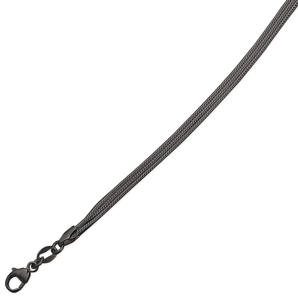 Sølv armbånd oxyderet  3 slangekæder  Armbåndet er oxyderet sølv i længde 19 cm.