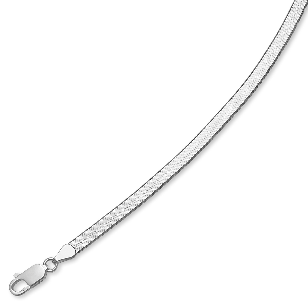 Sølv Sildebenskæde blank 925s. 4,49 50cm.   Længde 50 cm.