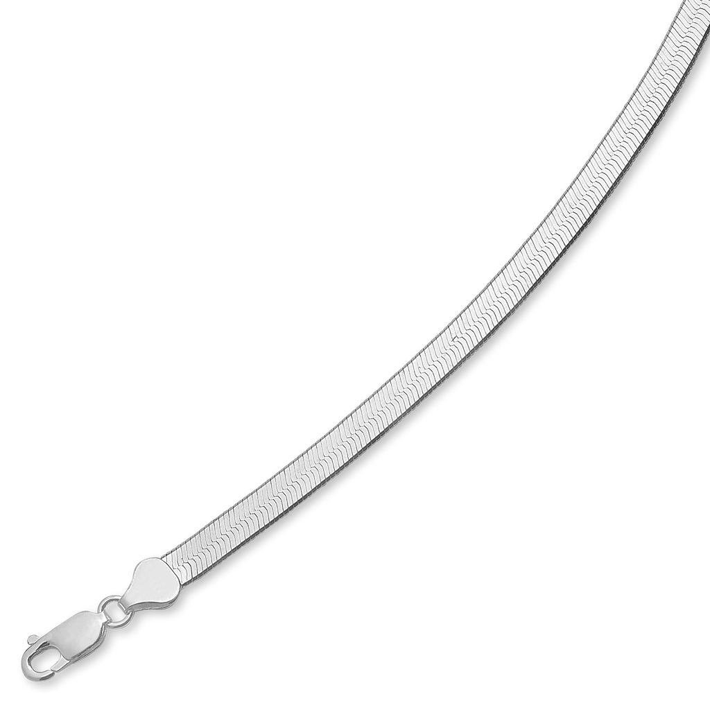 Sølv Sildebenskæde blank 925s. 5.4mm 40cm.   Længde 40 cm.