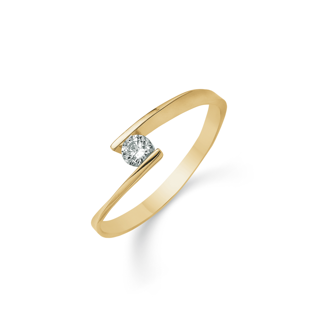 8 Karat Gold-Zirkonia