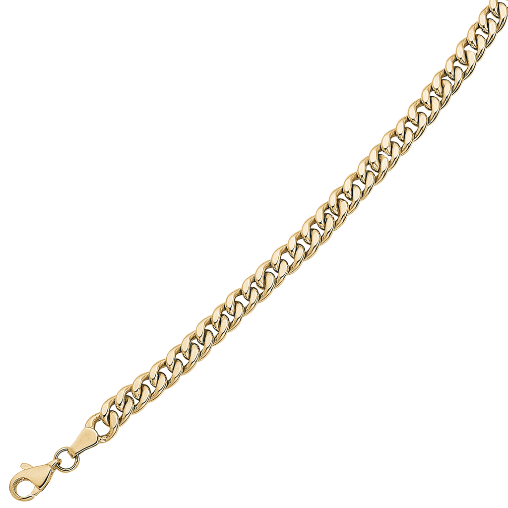 8 kt. guld armbånd med panser   Længde 19 cm.