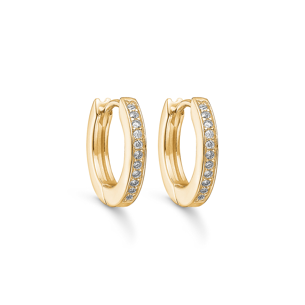 18 kt. Forgyldt Sølv Creoler 16 mm