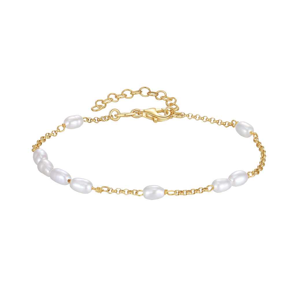 18 kt. Forgyldt Armbånd Perler