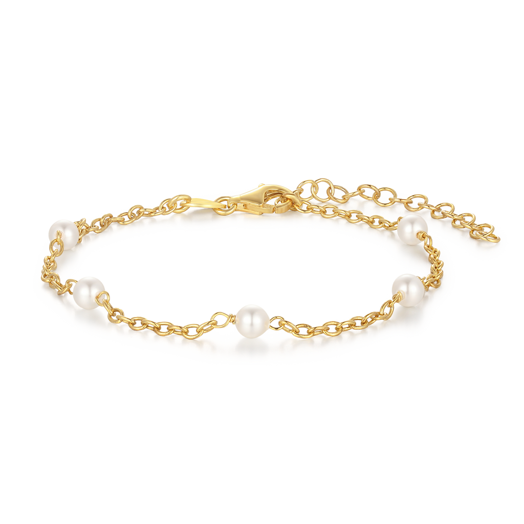 Armband aus Süßwasserperlen, 20 cm.